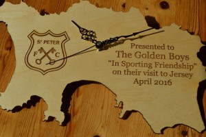 Plaque presented to the Golden Oldies team